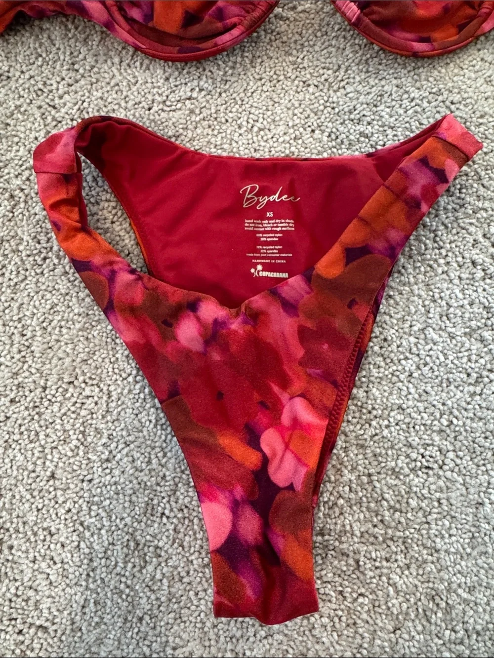 Bydee | Red “Floresta” Print Bikini Set